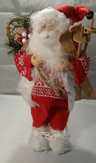 (image for) Father Christmas Ornament 30cm Freestanding.